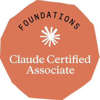 Claude Certified Associate - Foundations badge, issued by Anthropic