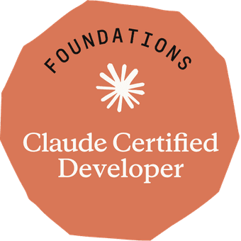 Claude Certified Developer - Foundations badge, issued by Anthropic